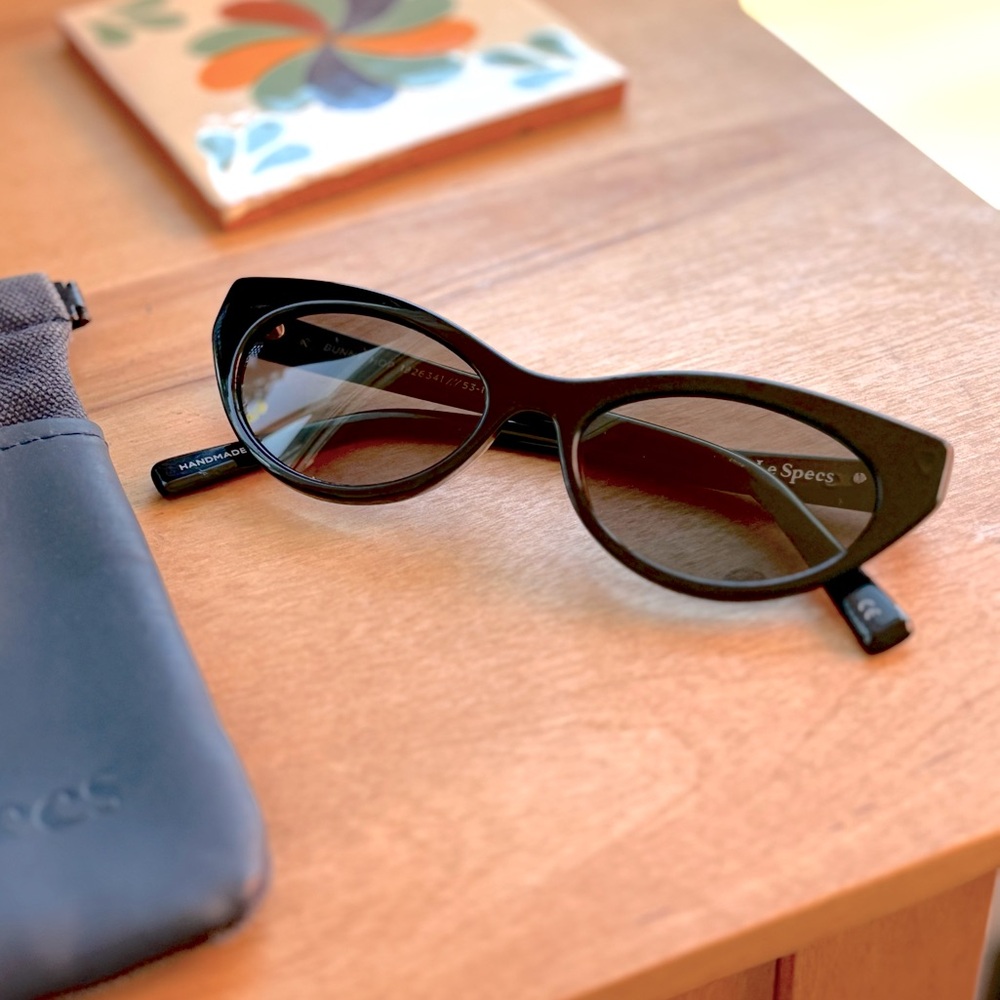 Le Specs Black Cat-Eye Sunglasses